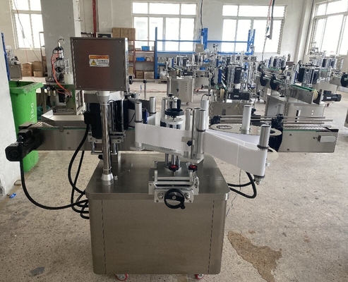 Rotunda garrafa de vidro garrafa etiqueta autocolante máquina de rotulagem automática para bebidas alimentares