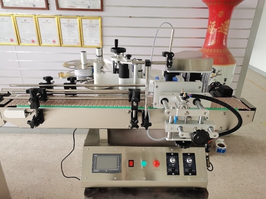 Rótulo sem esforço com a máquina automática auto-aderente redonda de rotulagem de garrafas de 130 kg