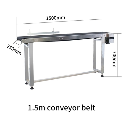1.5m comprimento SS corpo material de conveyor de cintura de mesa para linha de produção semiautomática