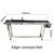 1.5m comprimento SS corpo material de conveyor de cintura de mesa para linha de produção semiautomática