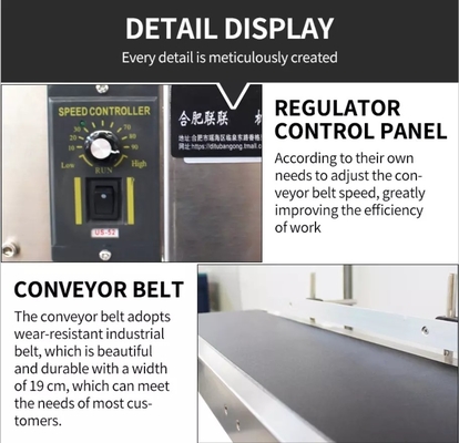 1.5m comprimento SS corpo material de conveyor de cintura de mesa para linha de produção semiautomática