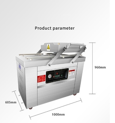 Máquina de embalagem de vácuo de câmara dupla com 1000W 750W de potência