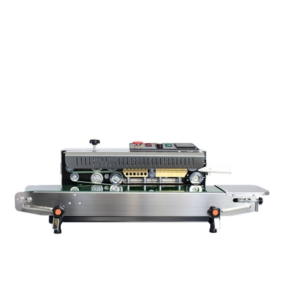 Máquina de vedação de banda contínua horizontal com engrenagem de ferro e faixa de temperatura de 0 a 300 °C