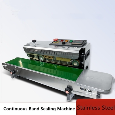 Máquina de vedação de banda contínua horizontal com engrenagem de ferro e faixa de temperatura de 0 a 300 °C