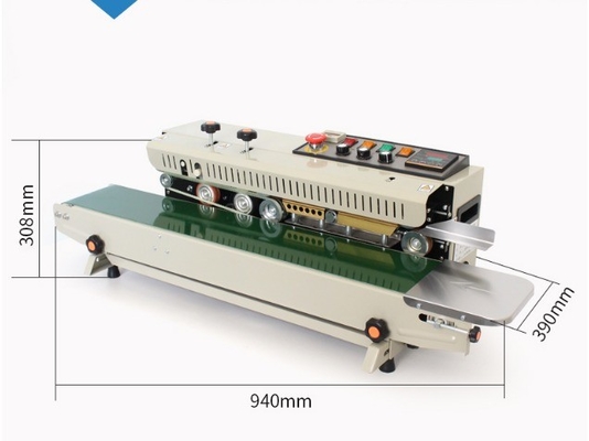 110V/220V 50-60HZ Saco de plástico de tinta sólida selante de banda contínua para processo de vedação fácil