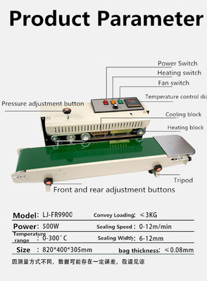 Modernização do controle de temperatura de aço inoxidável máquina de vedação de banda contínua automática
