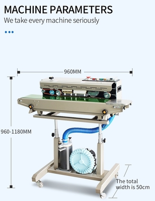 960*505* 960-1108MM Tamanho Máquina automática de vedação a vácuo com enchimento de gás de nitrogênio