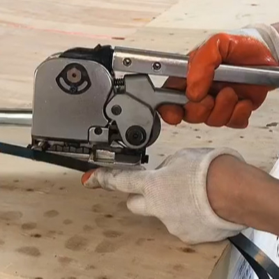 Máquina de ferramenta de fixação manual de cinto de aço sem vedação para cinto de aço de 12,7-19 mm de largura