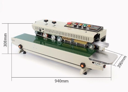 Controle de temperatura 0-300 graus Sacos de filme de plástico horizontais Máquina de vedação térmica 770W