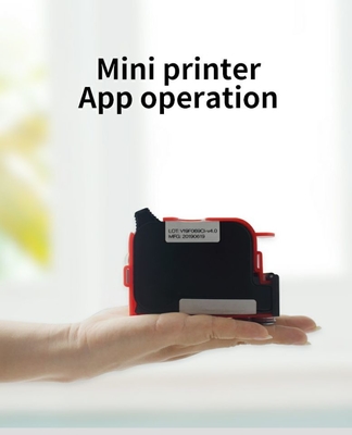 12.7 mm Altura de impressão Mini impressora a jato de tinta de garrafa portátil para papel