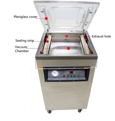 Máquina de embalagem a vácuo 220V/50HZ DZ-600 para grãos de arroz, tijolos de arroz, carne fresca e pequenos alimentos