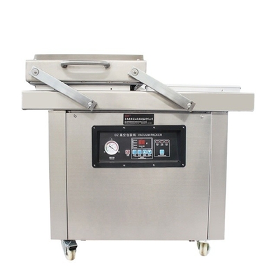 220V/50HZ DZ-400/SA Máquina de embalagem a vácuo de alimentos de câmara dupla plana para carne, arroz e peixe