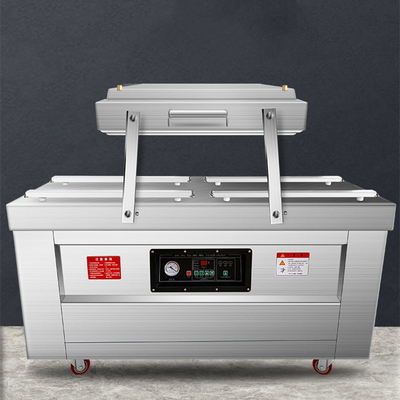 220V/50HZ DZ-400/SA Máquina de embalagem a vácuo de alimentos de câmara dupla plana para carne, arroz e peixe