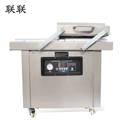 220V/50HZ DZ-400/SA Máquina de embalagem a vácuo de alimentos de câmara dupla plana para carne, arroz e peixe