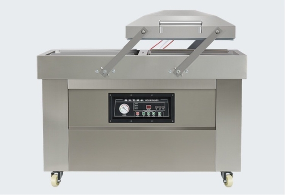 Máquina de embalagem a vácuo de alimentos automática de câmara dupla para têxteis