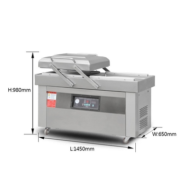 Máquina de embalagem a vácuo semiautomática de peixe, carne e vegetais a motor elétrico DZ-400 2SB