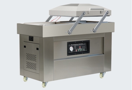 Máquina de embalagem a vácuo semiautomática de peixe, carne e vegetais a motor elétrico DZ-400 2SB