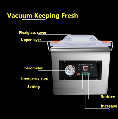 DZ260 Máquina de vedação a vácuo para carne fresca peixe alimentos vegetais 370W Potência do motor 27 KG