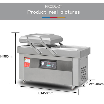 1450*650*980 Fecho a vácuo de câmara dupla para máquina automática de embalagem a vácuo de alimentos