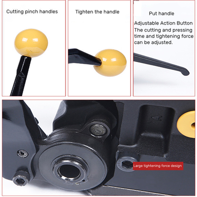 Máquina de ferramenta de fixação manual de correias de aço multifunção para suporte online