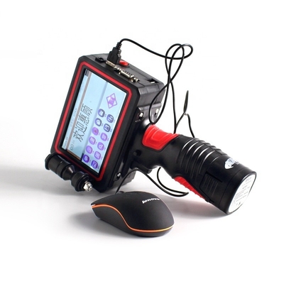 Impressora a jato de tinta 42ml Tinta de solvente seca rápida 1-6 linhas Portavel manual Inteligente Definição de código de data tela LED