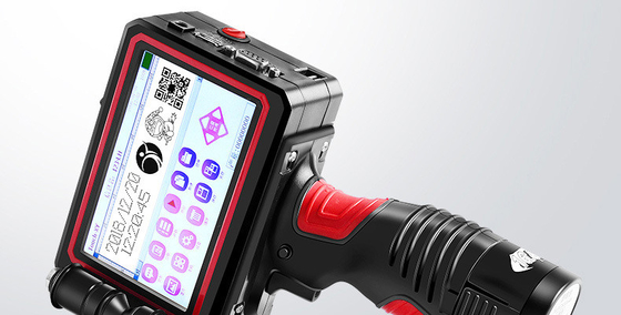 Impressora a jato de tinta 42ml Tinta de solvente seca rápida 1-6 linhas Portavel manual Inteligente Definição de código de data tela LED
