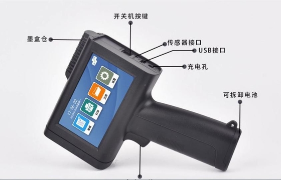 M10 Impressora de jato de tinta portátil industrial semiautomática para codificação de código QR de data e número de lote