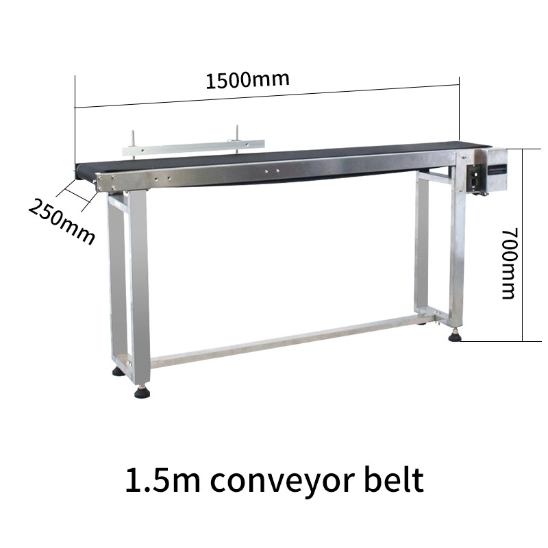 1.5m comprimento SS corpo material de conveyor de cintura de mesa para linha de produção semiautomática