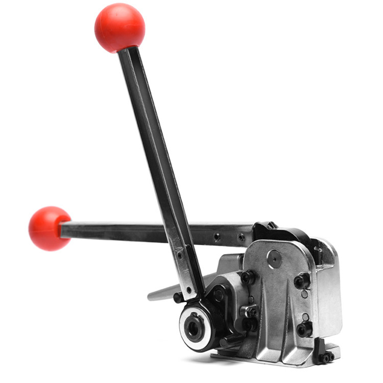 Máquina de ferramenta de fixação manual de cinto de aço sem vedação para cinto de aço de 12,7-19 mm de largura