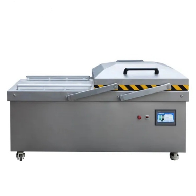 Embalagem de saco Automática de câmara dupla de alumínio folha de vácuo selante máquina vantagem