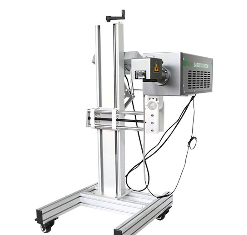 Impressora profissional de marcação de data com laser de CO2 de 220V a 3,6A 50HZ para placas de frascos