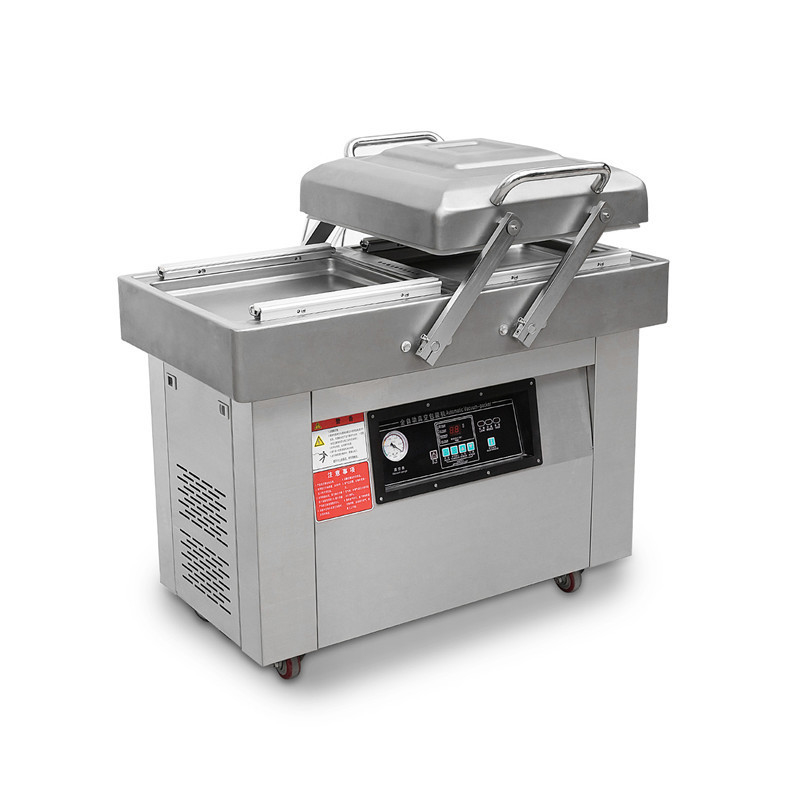 DZ-600 2SB Saco de plástico de câmara dupla Máquina de embalagem a vácuo para carne Máquina de vedação a vácuo para queijo