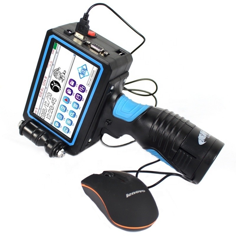 Impressora de ecrã Impressora de jato de tinta portátil CE T980 para impressão e codificação em uma única cor