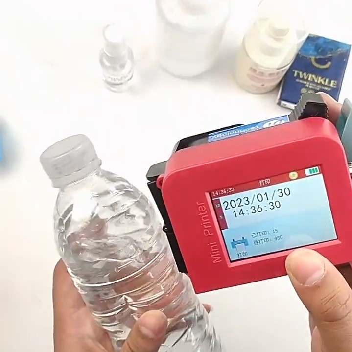 Tinta de secagem rápida 12-12.7mm Mini Printer de mão para sacos de alimentos