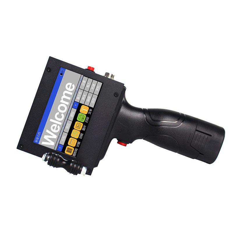Impressora de jato de tinta portátil para imprimir código Qr e data de expiração em diferentes materiais