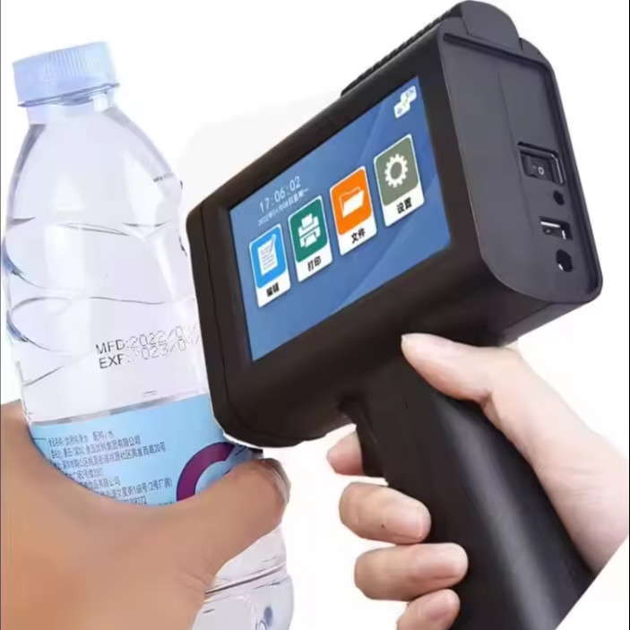 M10 Impressora de jato de tinta portátil industrial semiautomática para codificação de código QR de data e número de lote