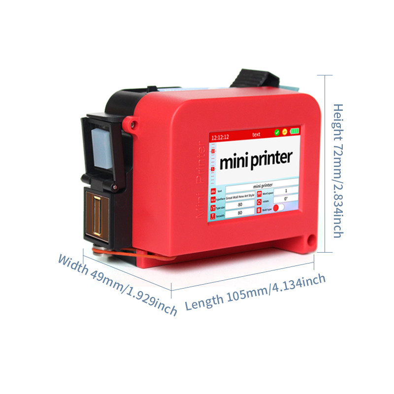 Máquina de codificação de lotes de mini-jet de tinta com impressão de 600DPI e design portátil